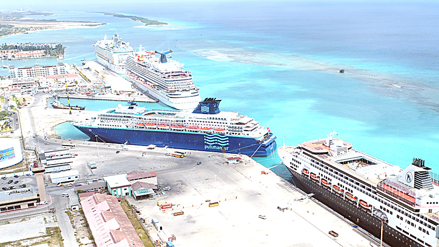 Diamars lo tin 5 barco crusero den waf di Aruba